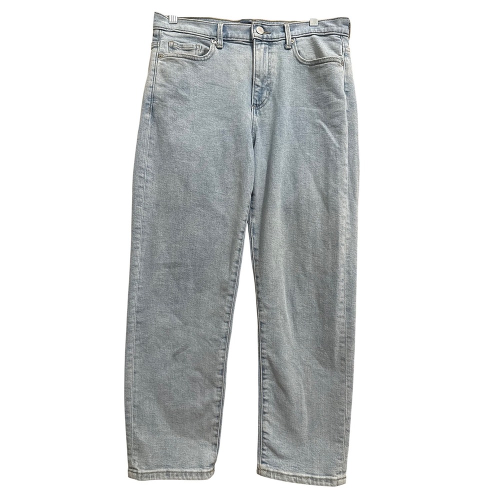 Banana Republic Mid Rise Straight Jeans Light Blue Wash Denim 28 Regular